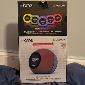 Ihome color changing Bluetooth alarm clock +USB ch